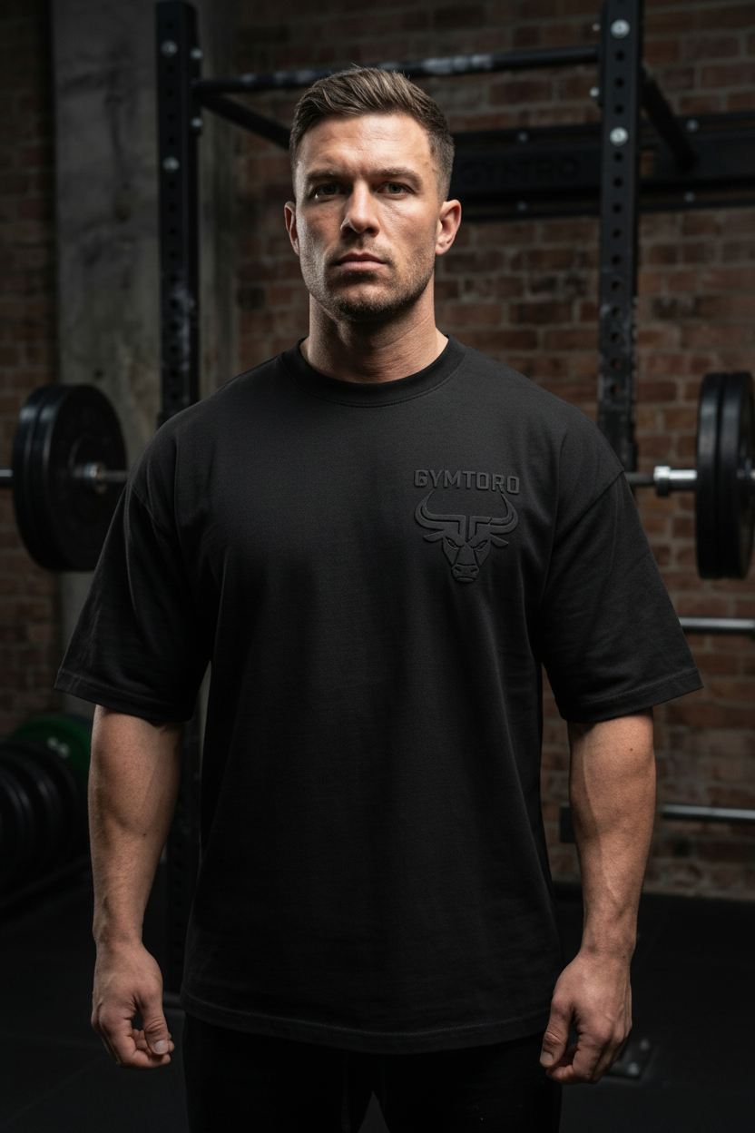 GymToro Heavyweight Box-Fit Tee – Black