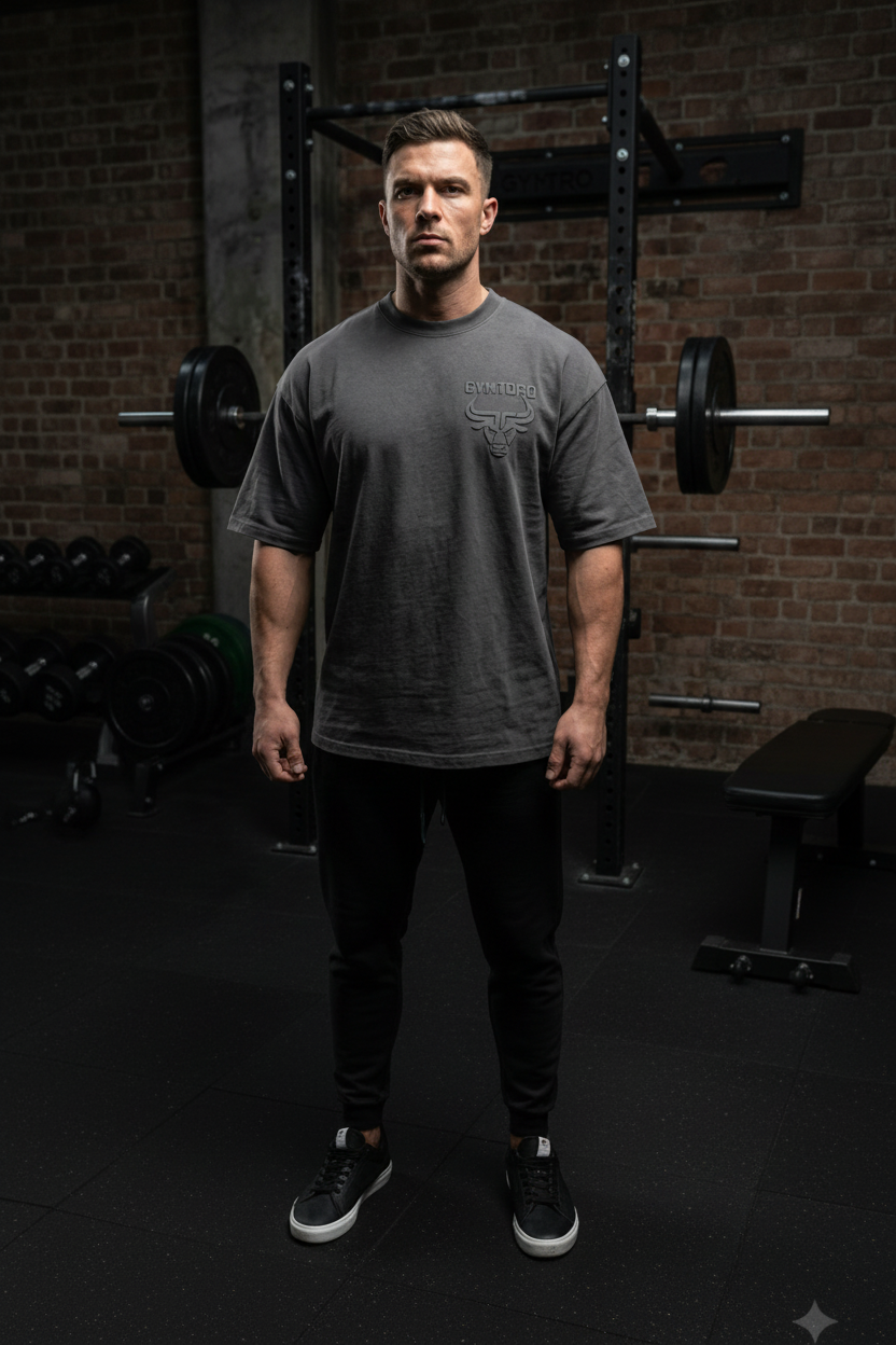 GymToro Heavyweight Box-Fit Tee – Charcoal