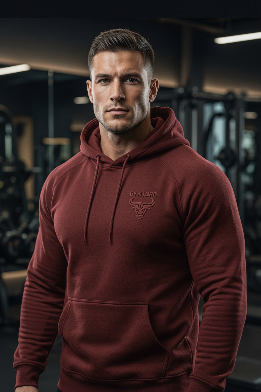 GymToro Men's Hoodie - Burgundy